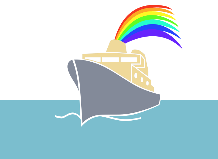 rainbow boat